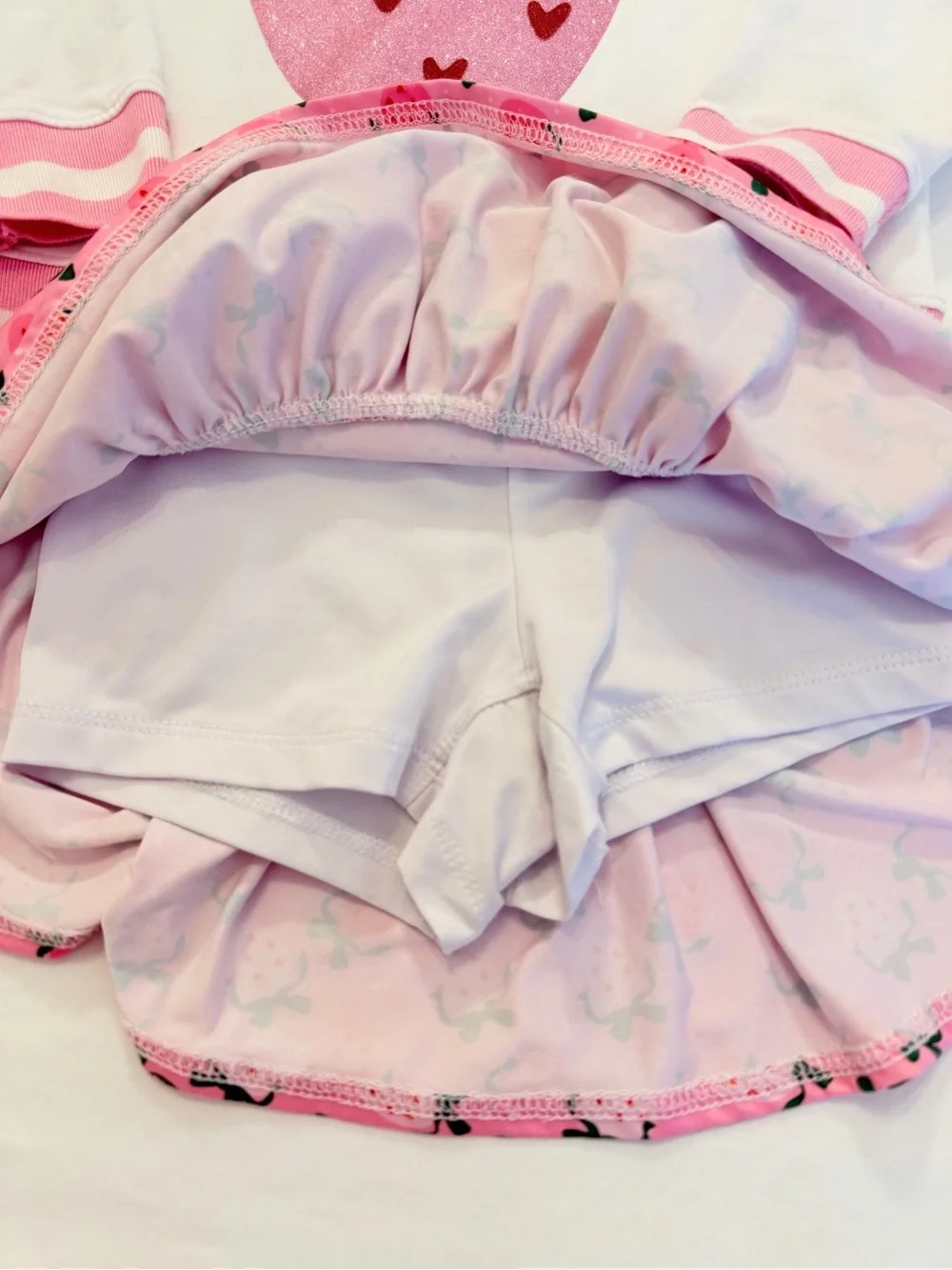 Azarhia Girls' Strawberry Skort with Matching Skirt & Built-in Shorts (YS 6/7)
